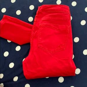 Express sz 6 red skinny jeans